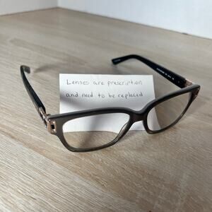 Swarovski Dylan SW5090 038 Eyeglasses Gray Brown Frames 52-14-135 READ